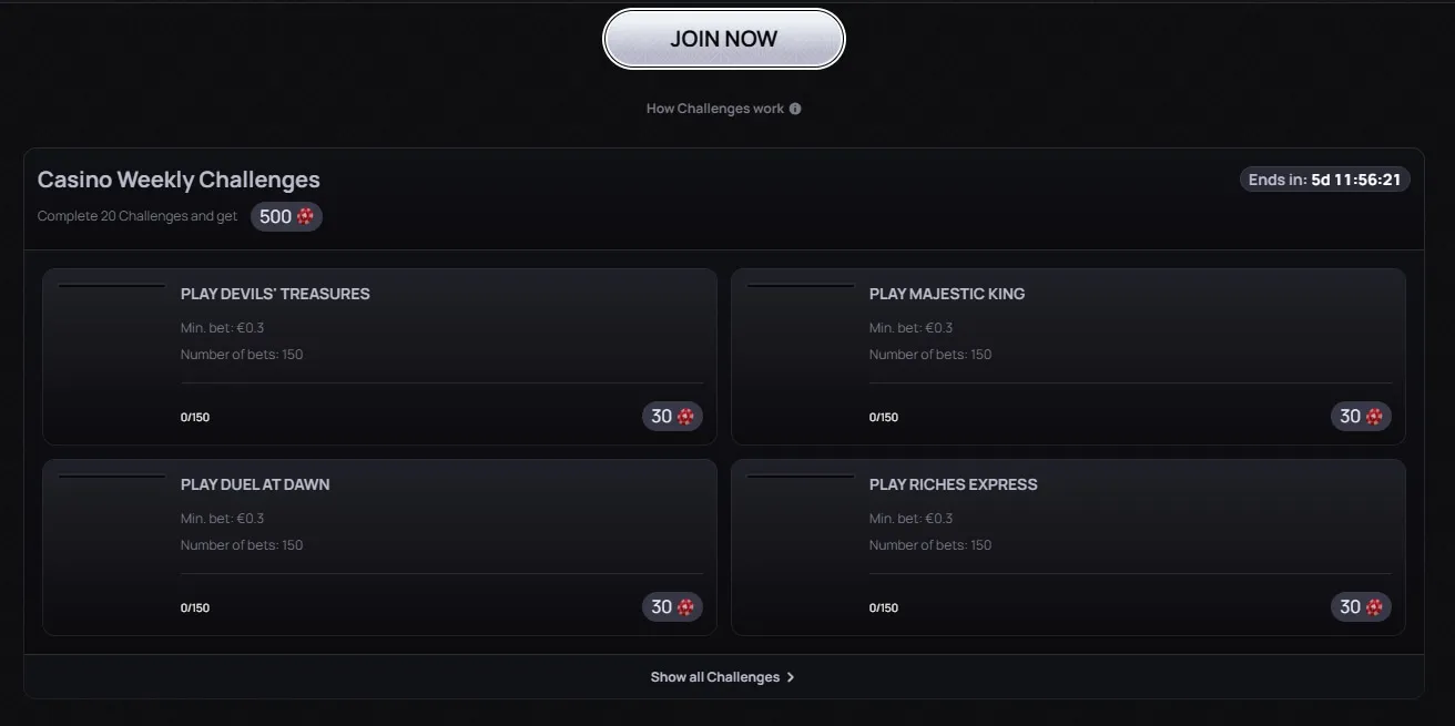 Kontoerstellung bei Casinova Casino